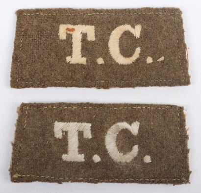 WW1 Tank Corps Slip-on Shoulder Titles