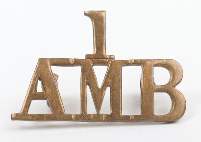 Rare WW1 1st Armoured Motor Battery Shoulder Title