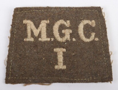 WW1 British Machine Gun Corps Infantry Slip-on Cloth Shoulder Title