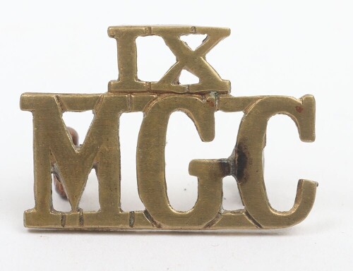 Rare Unofficial WW1 9th Battalion Machine Gun Corps Shoulder Title