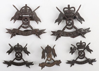 Officers Cap and Collar Badge Grouping of the 9th Lancers