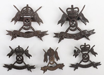 Officers Cap and Collar Badge Grouping of the 9th Lancers