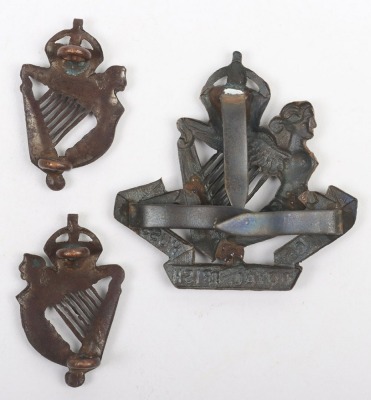 8th Kings Royal Irish Hussars Officers Cap and Collar Badge Set - 2