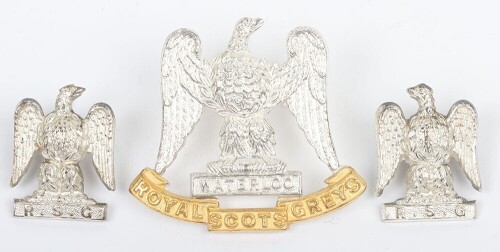2nd Dragoons (Royal Scots Greys) Officers Cap and Collar Badge Set