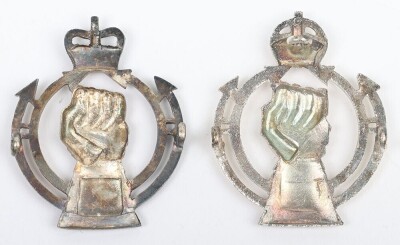 WW2 Royal Armoured Corps Officers Silver Plated Cap / Beret Badge - 2