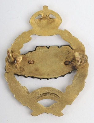 Royal Tank Regiment Officers Silver Gilt Cap Badge - 2