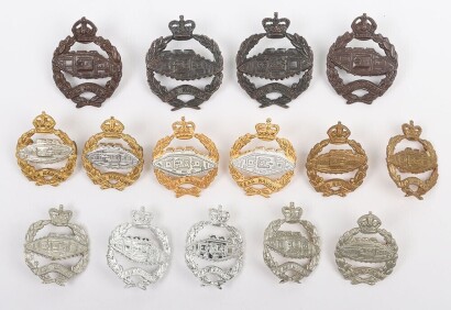 Grouping of Royal Tank Regiment Collar Badges