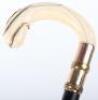 ^A 19th century ivory and gold colour handle walking stick - 5
