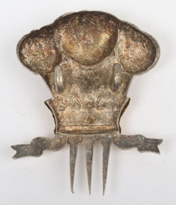 10th Royal Hussars Officers Tent Cap Badge - 2