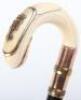 ^A 19th century ivory and gold colour handle walking stick - 9