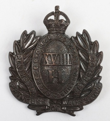Scarce 18th (Queen Mary&rsquo;s Own) Royal Hussars Officers Cap Badge