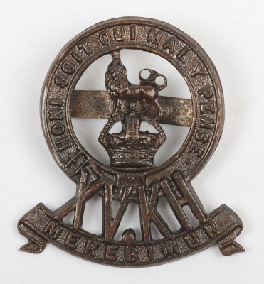 Scarce 15th Kings Royal Hussars Officers Cap Badge