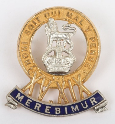 15th / 19th Hussars Officers Cap Badge