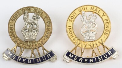2x EIIR 15th / 19th Hussars Officers Cap Badge