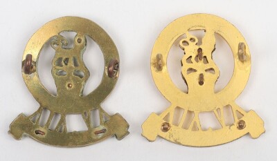 2x EIIR 15th / 19th Hussars Officers Cap Badge - 2