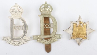 WW2 War Raised 22nd Dragoons Badge Grouping
