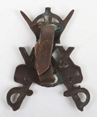 WW2 War Raised 25th Dragoons Officers Cap Badge - 2