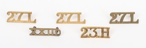 Grouping of WW2 War Raised Cavalry Regiments Shoulder Titles