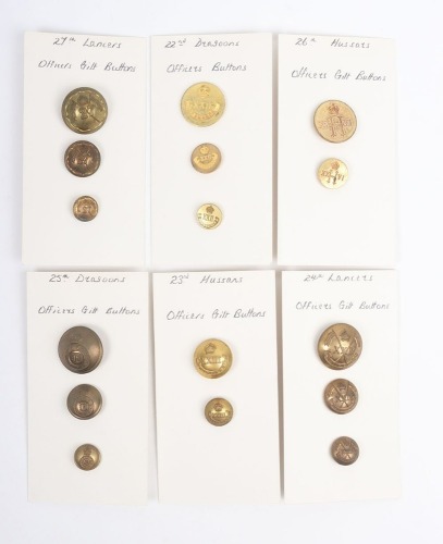 Grouping of WW2 War Raised Cavalry Regiment Tunic Buttons