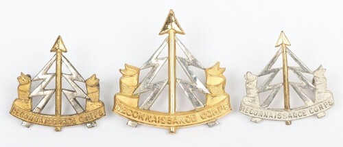 WW2 Reconnaissance Corps Officers Silver Gilt Cap Badge