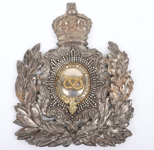 Victorian The Queens Own Royal Regiment Staffordshire Yeomanry Officers Albert Pattern Helmet Plate