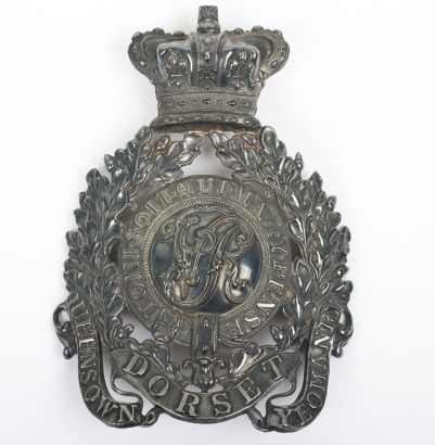 Victorian Queens Own Dorset Yeomanry Officers Helmet Plate