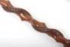 A 19th century silver (unmarked) colonial walking cane, decorated extensively with birds and palms - 6