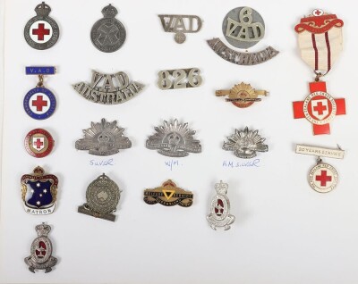 Grouping of Australian and New Zealand Red Cross Badges
