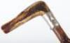 A 19th century silver (unmarked) colonial walking cane, decorated extensively with birds and palms - 9