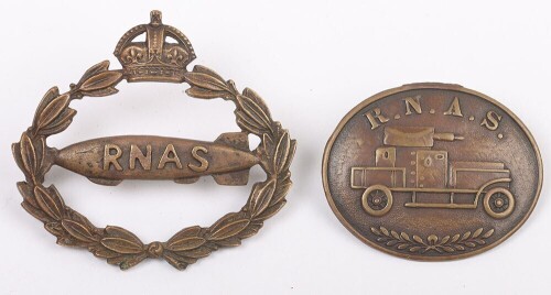 WW1 Royal Navy Air Service Badges, RNAS Armoured Car Section.