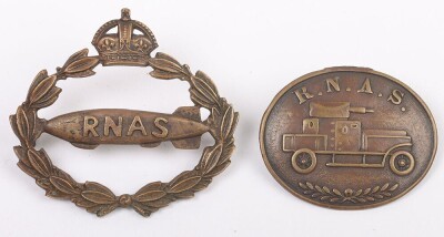 WW1 Royal Navy Air Service Badges, RNAS Armoured Car Section.