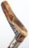 A 19th century silver (unmarked) colonial walking cane, decorated extensively with birds and palms - 10