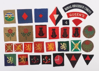British Army, Mixed Cloth Formation Insignia Grouping.