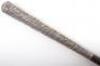 A 19th century silver (unmarked) colonial walking cane, decorated extensively with birds and palms - 12