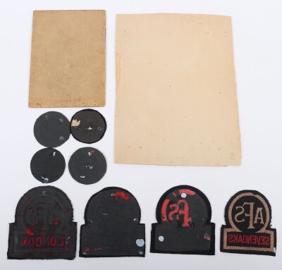 WW2 Auxiliary Fire Service (AFS) Insignia Grouping. - 4