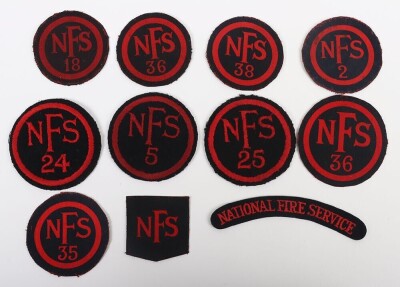 WW2 National Fire Service (NFS) Insignia Grouping.