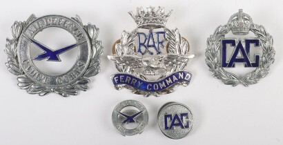 British 'Ferry Command', 'Civil Air Guard' and 'Air Defence Cadet Corps' Metal Insignia.