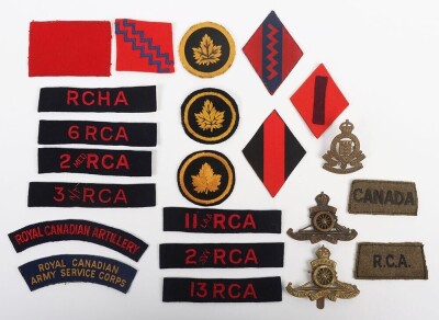 WW2 Canadian Cloth Insignia Grouping.
