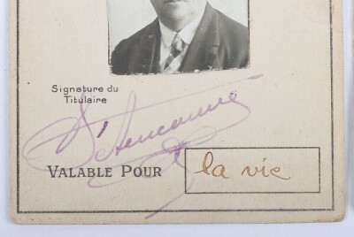 French Croix de Feu (Cross of Fire) Brassard, Medal and Identity Card Grouping - 5