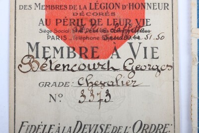 French Croix de Feu (Cross of Fire) Brassard, Medal and Identity Card Grouping - 8