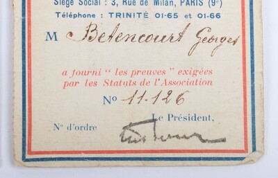 French Croix de Feu (Cross of Fire) Brassard, Medal and Identity Card Grouping - 10