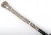 A 19th century silver (unmarked) colonial walking cane, decorated extensively with birds and palms - 16
