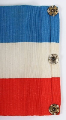 French 1930's Croix de Feu (Cross of Fire) Political Movement Armband - 5