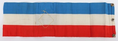 French 1930's Croix de Feu (Cross of Fire) Political Movement Armband - 6