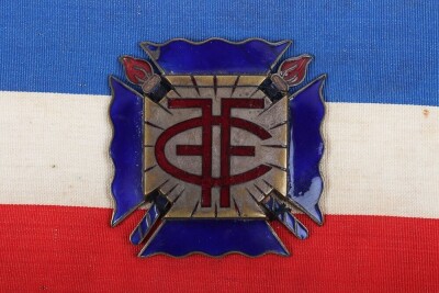 French 1930's Fils et Filles de Croix-de-Feu (Sons and Daughters of the Cross of Fire) Youth Movement Armband and Lapel Badges - 4