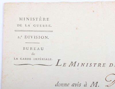 Napoleonic French Document from the Ministry of War in 1815 - 2