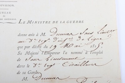 Napoleonic French Document from the Ministry of War in 1815 - 4
