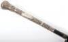 A 19th century silver (unmarked) colonial walking cane, decorated extensively with birds and palms - 18