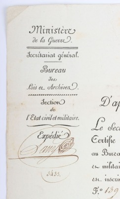 Official Document Relating to the death of French Soldier Moreaux of the 134th Regiment of the Line in 1813, - 3
