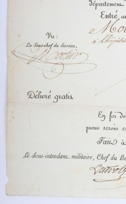 Official Document Relating to the death of French Soldier Moreaux of the 134th Regiment of the Line in 1813, - 4